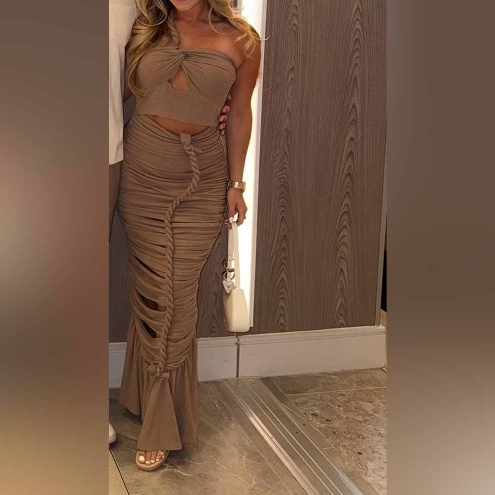 Chic Tan Maxi Dress
